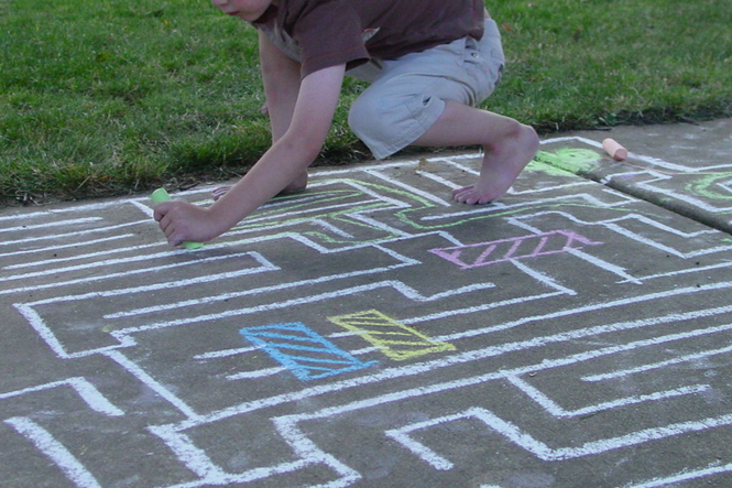 Labyrinthe a la craie
